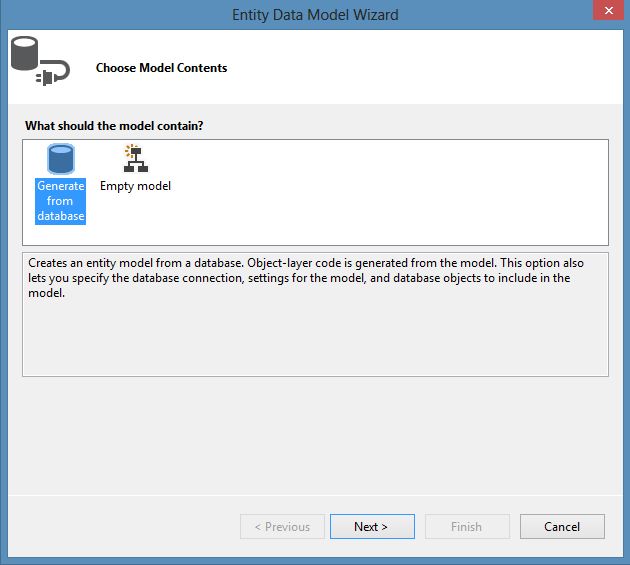 Creating Entity Data Model